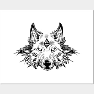 Third eye wolf Posters and Art